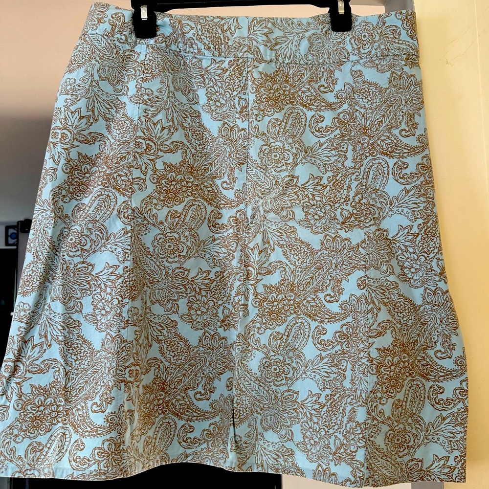Blue floral skirt